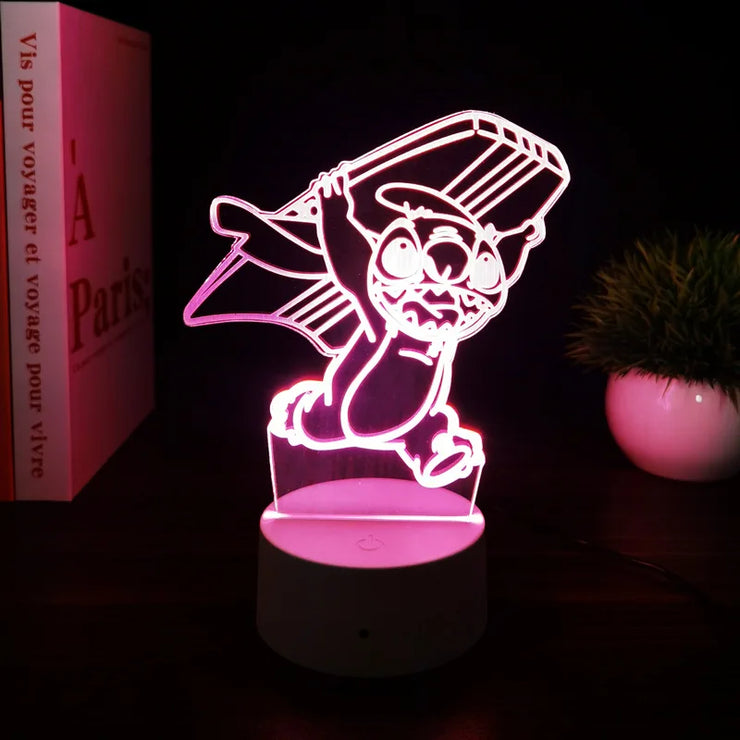 💙 The Magical 3D Stitch Night Light