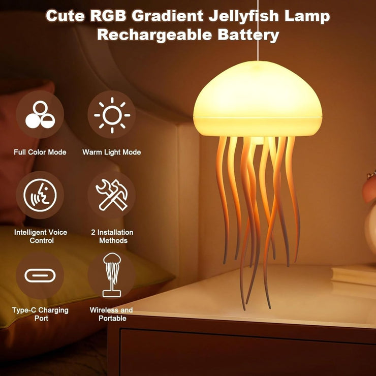 🌊 Mesmerizing Jellyfish Lamp – A Soothing Ocean Glow for Your Space - GlowAqua